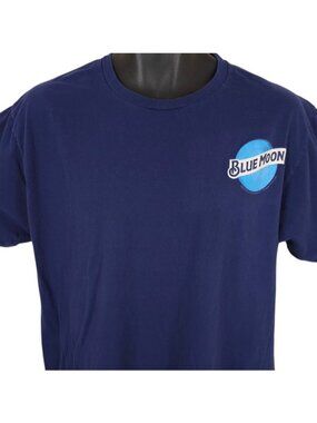 Blue Moon Brewing T Shirt Mens Size Large Blue Beer Breweriana Colorado